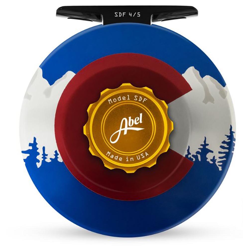 Abel SDF 5/6 Reel Ported in Solid Colorado Flag